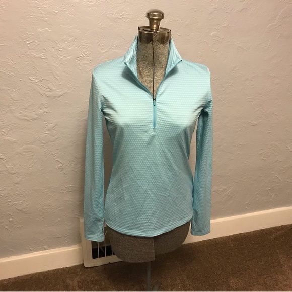 Nike Lucky Azalea Half Zip Golf Pullover Womens Size Teal Blue - Picture 1 of 8